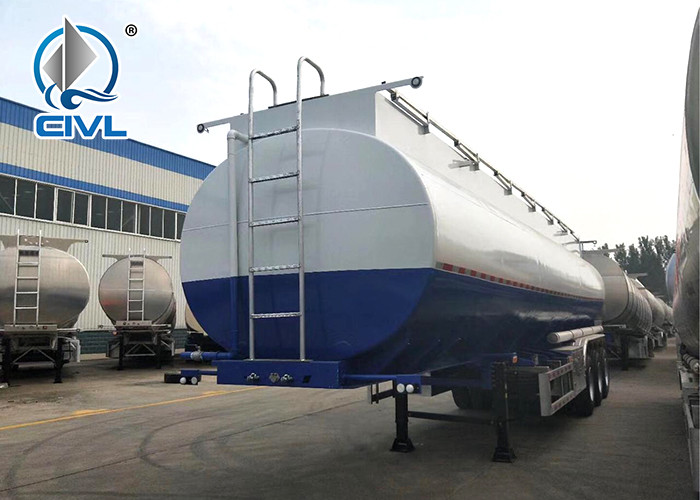 Volume 60m3 , 3 Axles Fly Ash Tank Semi Trailer Trucks With ABS , Rated Loading 33000kgs