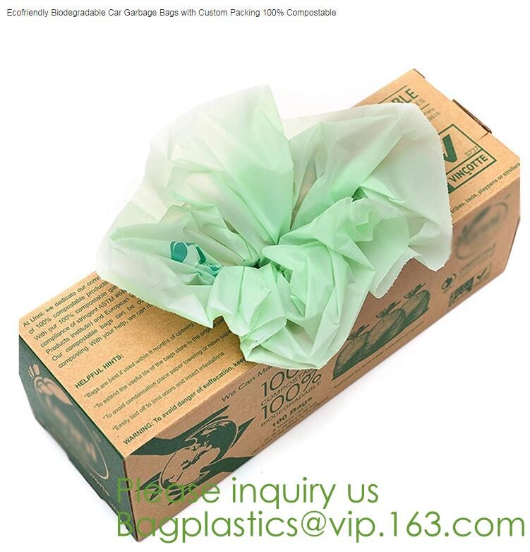 Eco-friendly Roll Compostable Plastic Bag Drawstring Biodegradable Garbage Bags,cornstarch custom compostable biodegrada