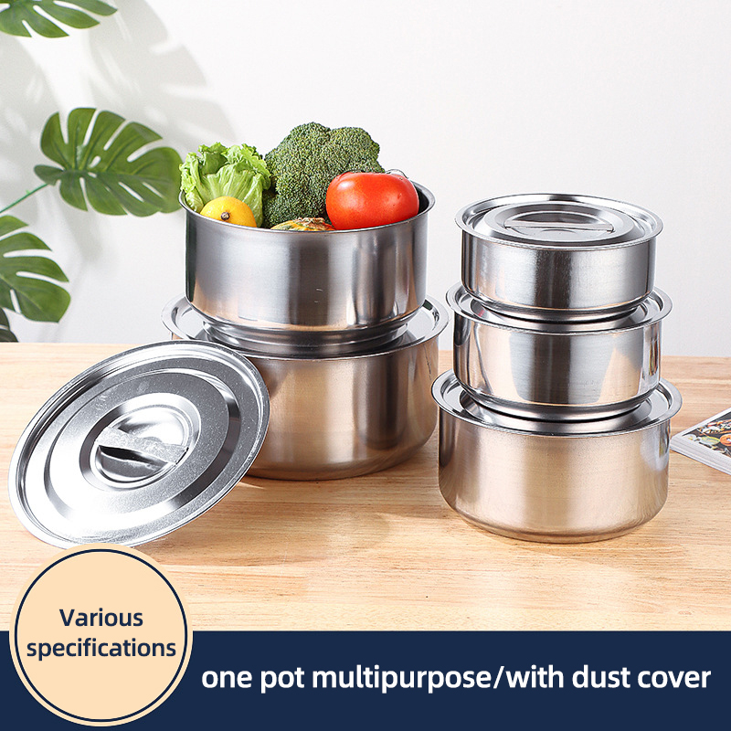 Factory Direct Sale Cookware Sets Silver Pots Stainless Steel Cooking Soup Pot Sets For Kitchen