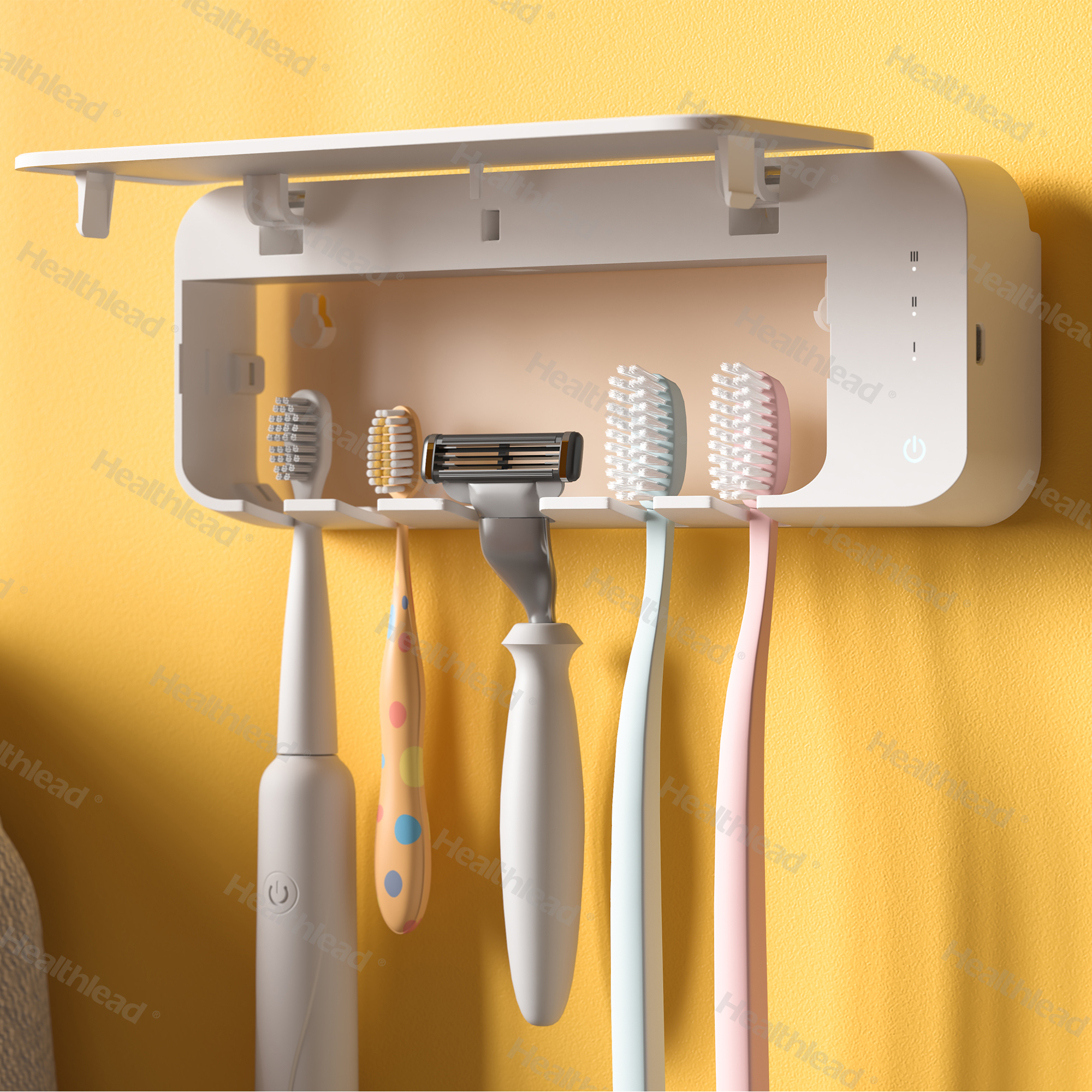Multi Function UVC LED UV Uv Toothbrush Sanitizer PP 5W