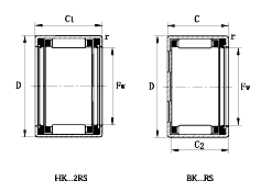 INA Drawn Cup needle roller bearing BK1518-RS