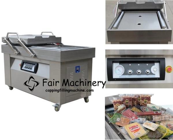 60Hz 3PH Double Chamber Vacuum Packing Machine , SGS Thermoforming Vacuum