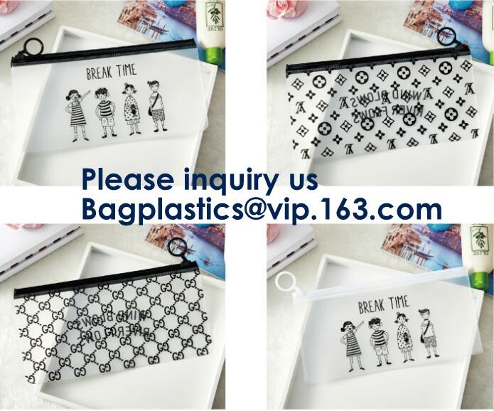 Frosted Plastic PVC Slider Zipper Bag,Pvc Food Grade Plastic PE Slider Zipper Bag For Frest Fruit Suit Packing Bagease