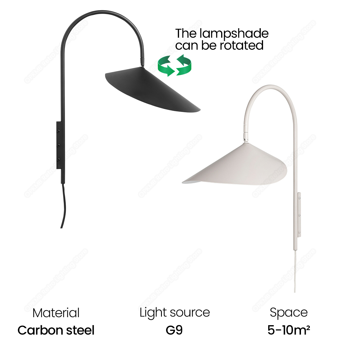 Modern Rotatable Wall Lighting For Living Room Bedroom Study Room Italy Designer Wall Light(WH-OR-231)