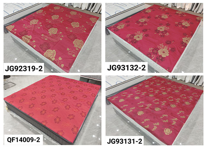 Our Factory Sells Light Color Gold Powder Disperse Warp Knitted Printed Mattress Fabric Directly