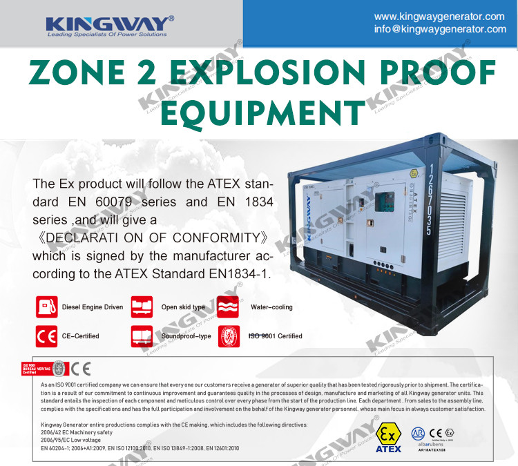 IEC standard Low Temperature Rise Explosion-Proof Motor Alternator Generator Flame proof Three-Phase 50KW 1500KW Ex Generator