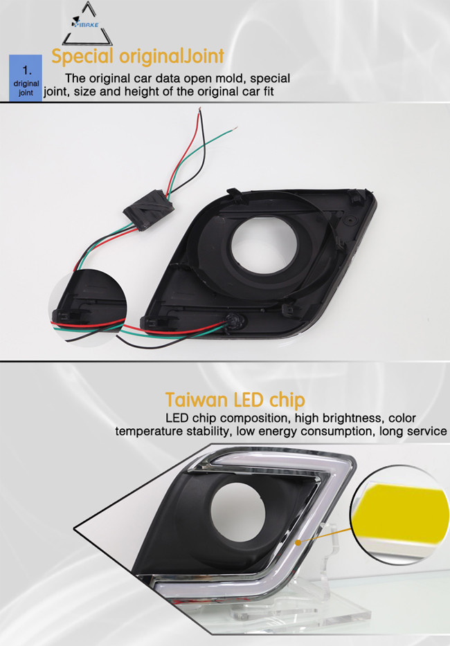 High Quality Drl Car Specific Daytime Running Lights For Toyota Hilux Vigo 2015-2017