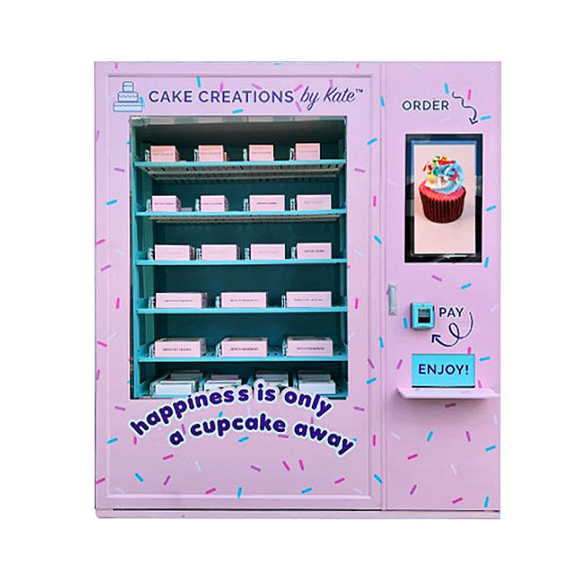 24h Self Service Automatic Cake Vending Machine Touch Screen Vending Machine For Cake