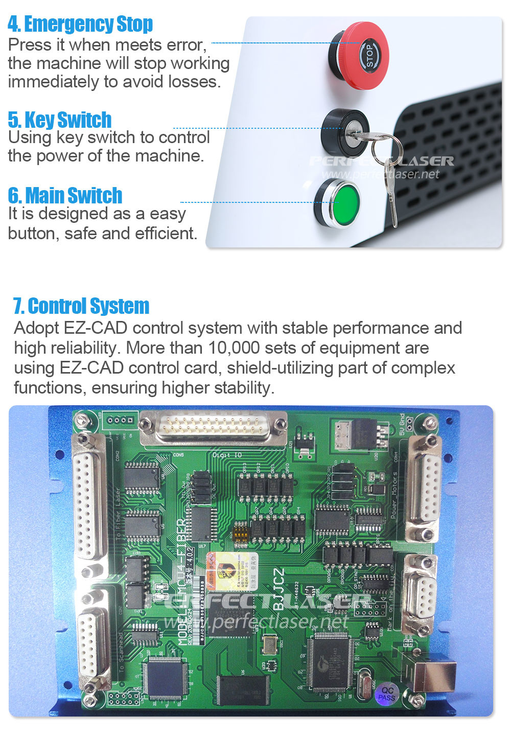 Air Cooling High Accuracy Fiber Laser Marking Machine For Automobile Parts / Laser Coding Equipment
