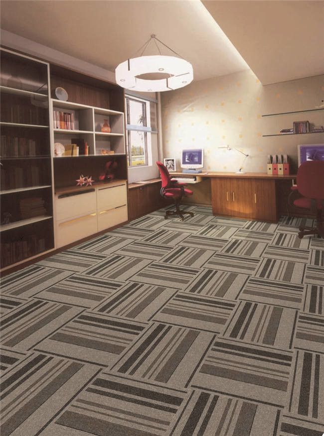 50 Cm X 50 Cm Size PVC Commercial Carpet Tile 600 G / M2 Pile Weight For Office