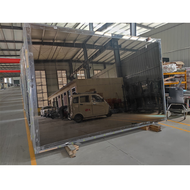 Double Coat Reflection Bronze Floating Raw Glass Wafer Sheet Mirror Clear
