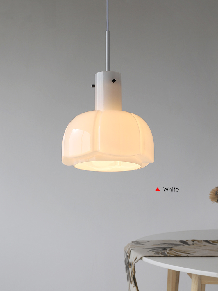 Glass pendant light restaurant retro lovely Nordic study single hanging lamp(WH-GP-173)