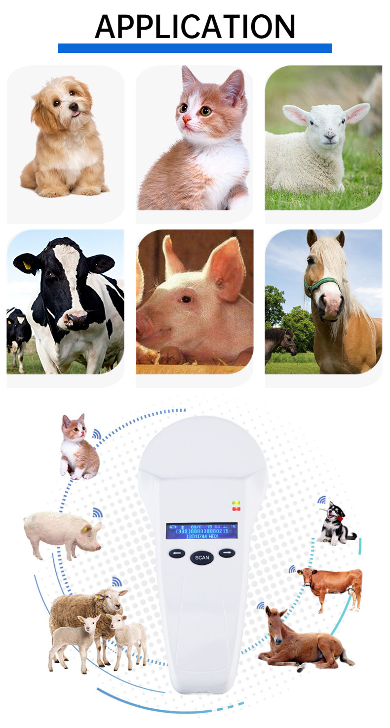134.2 Khz RFID Microchip Animal Scanner For Livestock / Pet Identification
