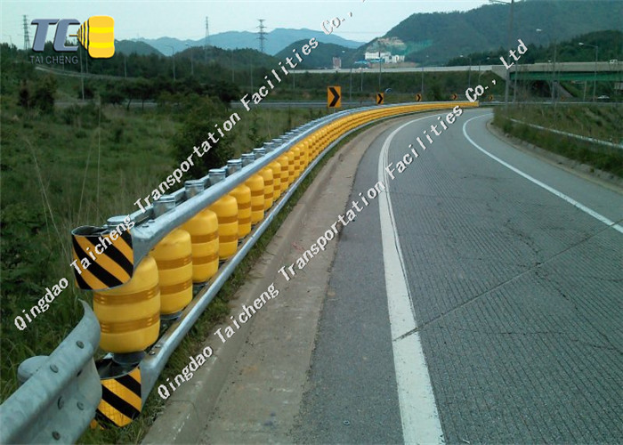 Yellow Color Safety Rolling Barrier For Road EVA Transportation Facilities