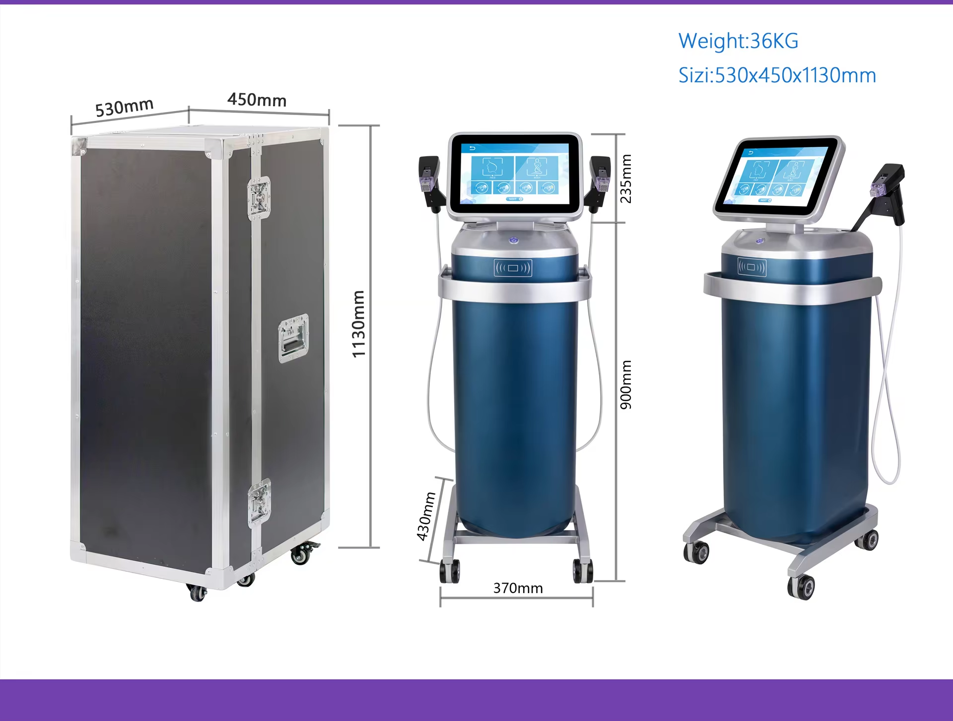 300W Skin Care Machine Standing Fractional RF Microneedle Machine 4MHz