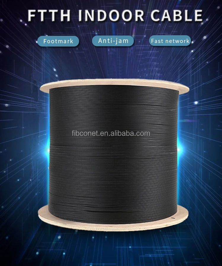 Gjxfh/Gjxh 1-2 Core SC FTTH Indoor Fiber Optic Cable for CCTV Outdoor Communication