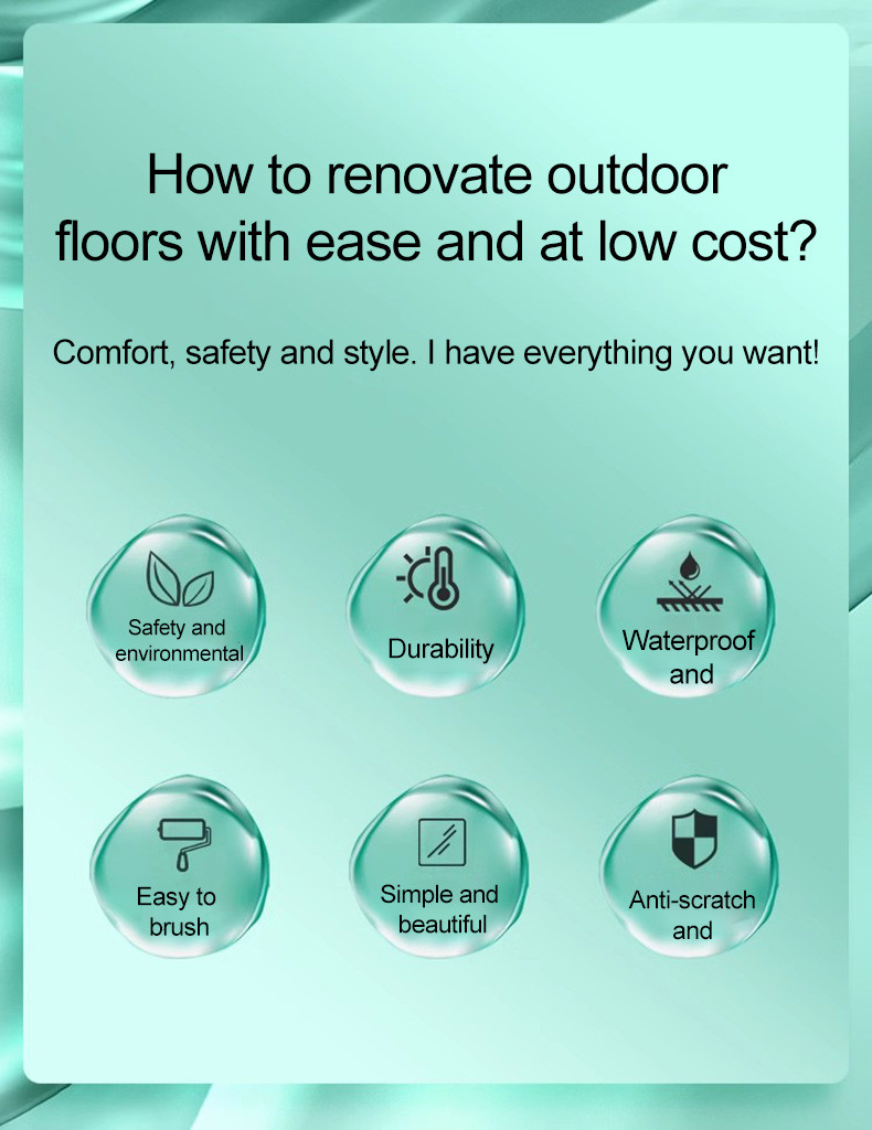 Water Resistant Outdoor Paving Paint For Outdoor Self Leveling Cement Floor