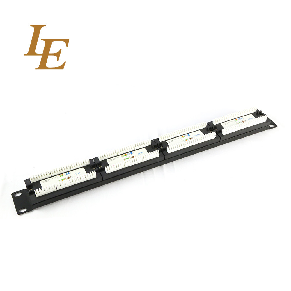 1u Ftp Cat6 Ethernet Krone Idc Patch Panel 48 Ports Cable Management