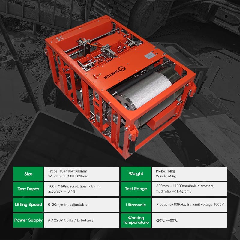 Bored Sy-8360 Pile Testing Equipment Ultrasonic Drill Hole Monitor