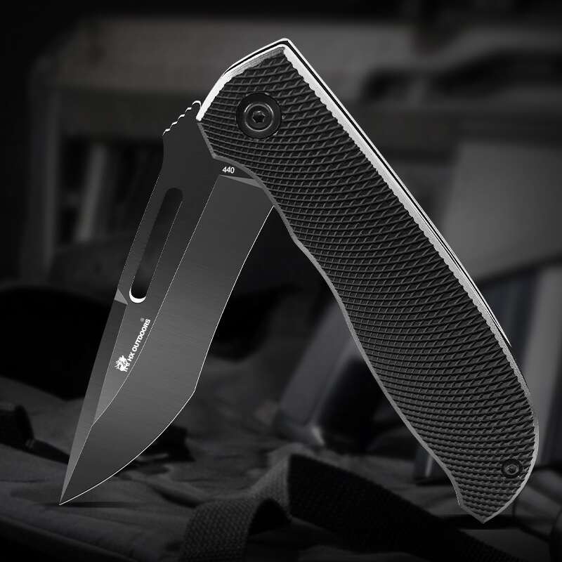 Outdoor Steel Folding Dagger Knife 130g 80mm G10 Alloy Handle