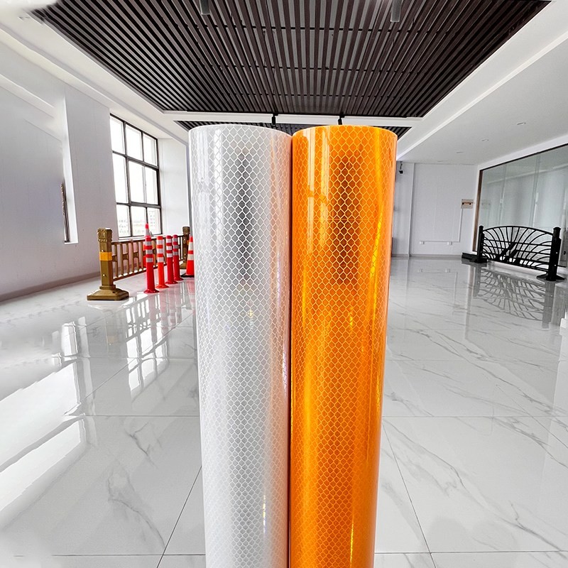 Wide Angularity Self Adhesive High Visibility Diamond Reflective Sheeting for Highway Signs