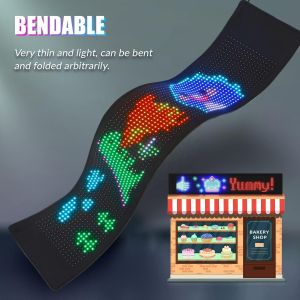 Smart APP Controlled Flexible LED Screen for Customized Message Display on