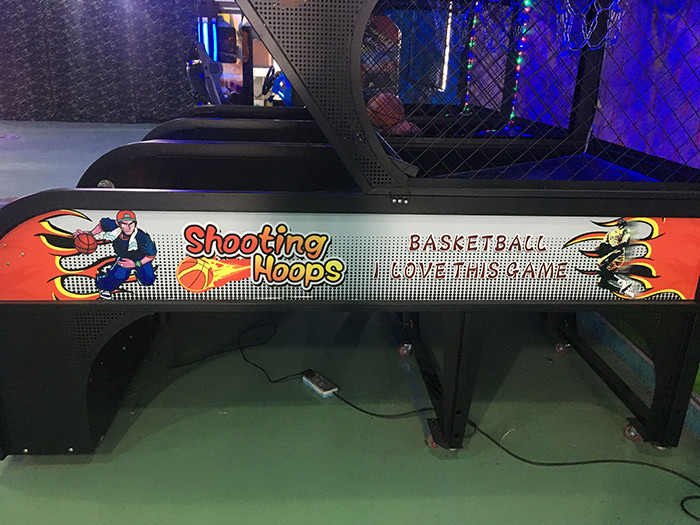Led Street Basketball Arcade Game Machine Coin Operated With Metal Frame