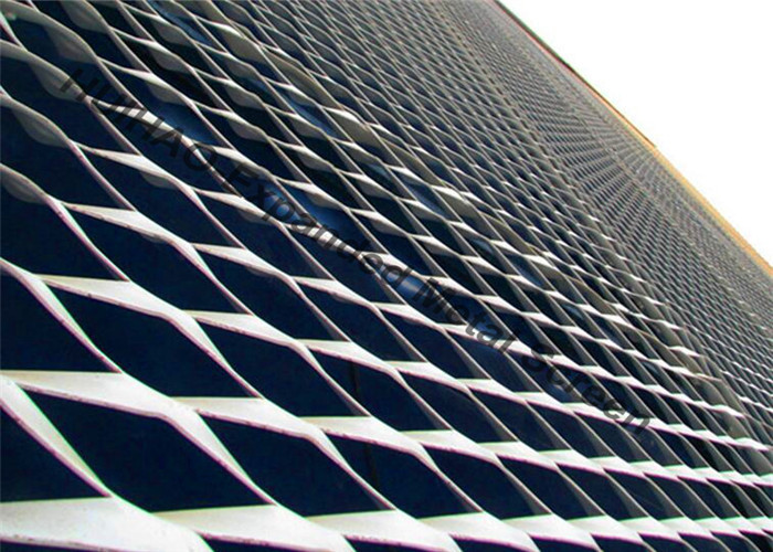 Decoration Aluminum Exterior Expanded Metal Mesh Facade Board With PVDF Colors