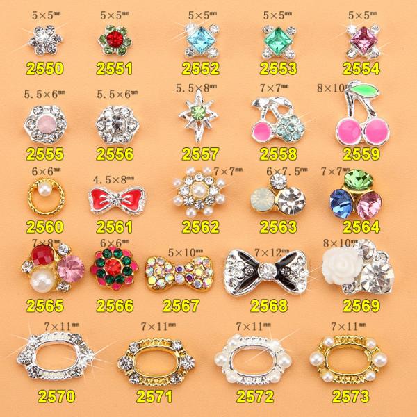 Hot NEW Wholesale Alloy Jewelry 3D Nail Art Jewelry Nail rhinestones Sticker