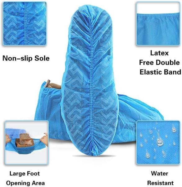 Waterproof Disposable Boot Shoe Cover CE Certified Durable Non-Slip Non-Skid 2