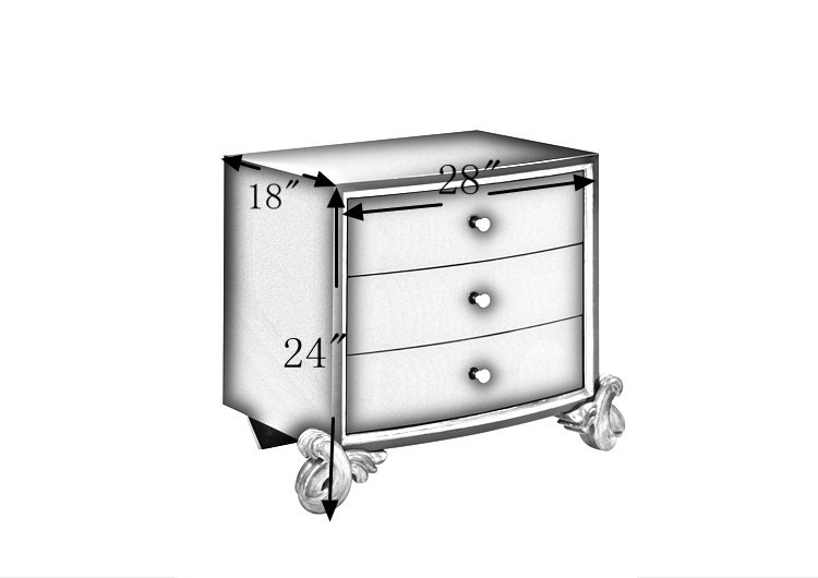Wood Modern Antique Wooden Night Stand TB-005