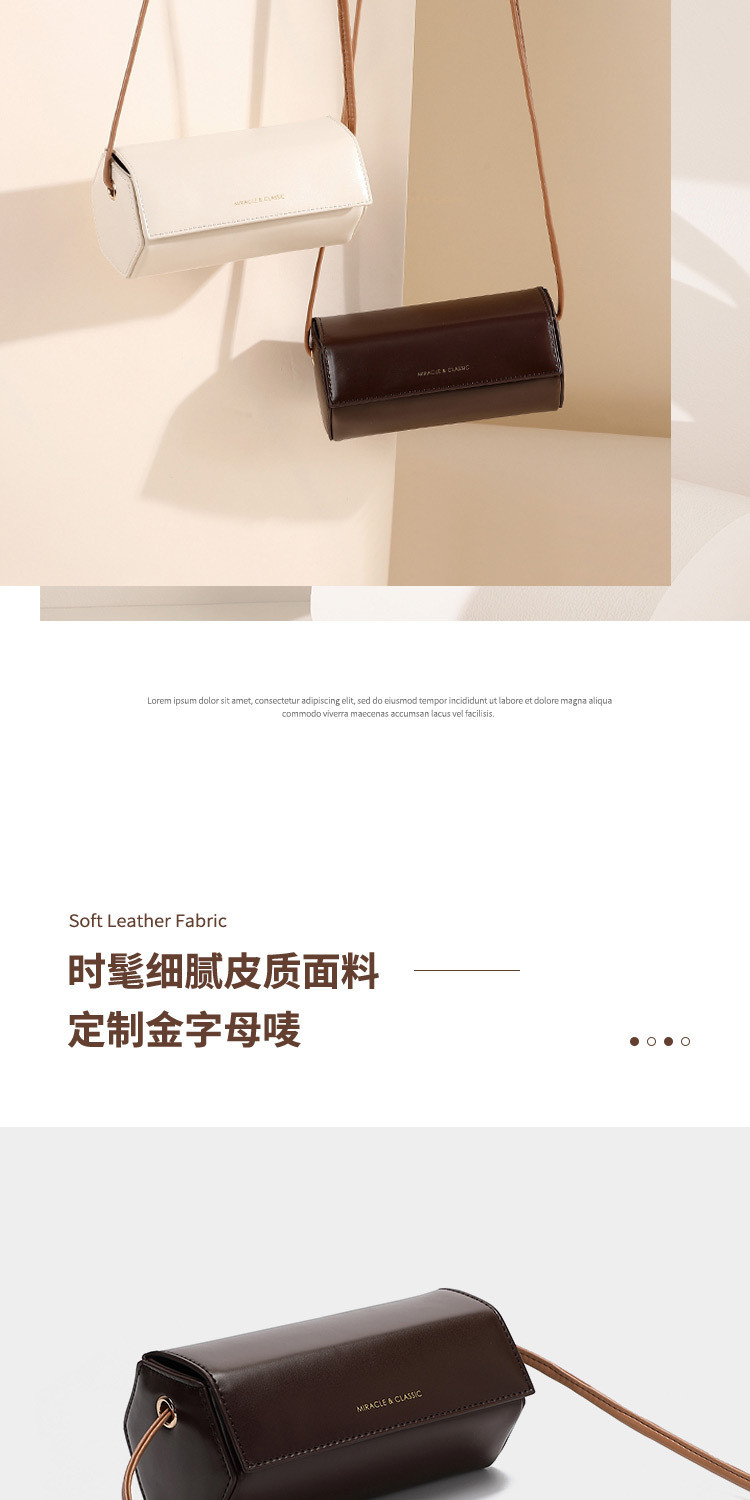 2024 NEW SIMPLE FASHION SMALL BAG NETWORK RED EVERYTHING SINGLE SHOULDER CROSSBODY FEMALE BAG FASHION NICHE CYLINDER BAG