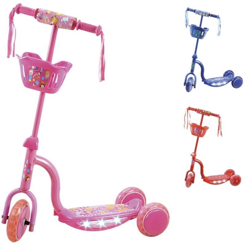 3 Wheels Skate Kick Scooter Kids Playing Music Lighting Deck For Girls Boys