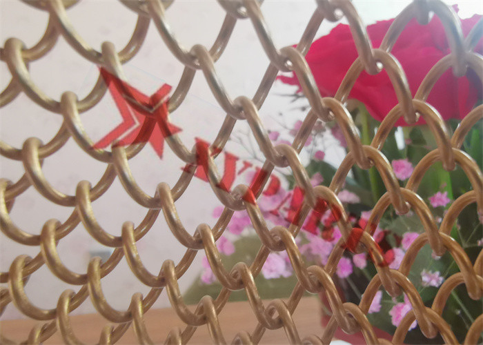 Aluminum Stainless Steel Copper Metal Coil Drapery Mesh For Interior Decoration
