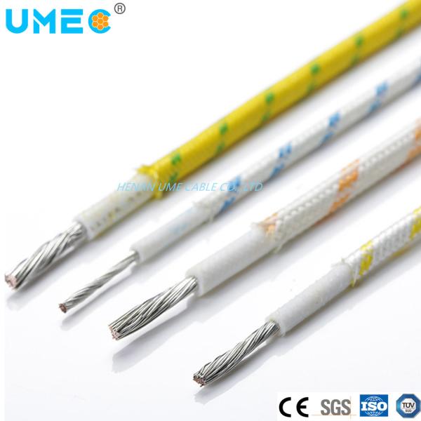 Yellow-Green Fiberglass Braided Silicon Rubber Insulated Tinned Copper Conductor