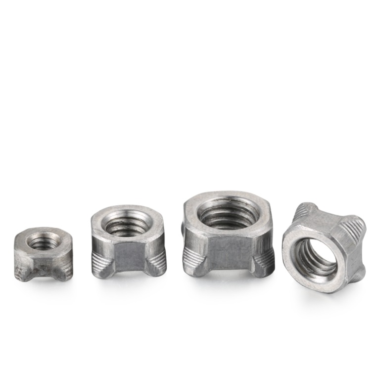 Metric M3-M12 304 Stainless Steel Four Corner Welding Nut DIN928 High Strength Step Welding Bolt