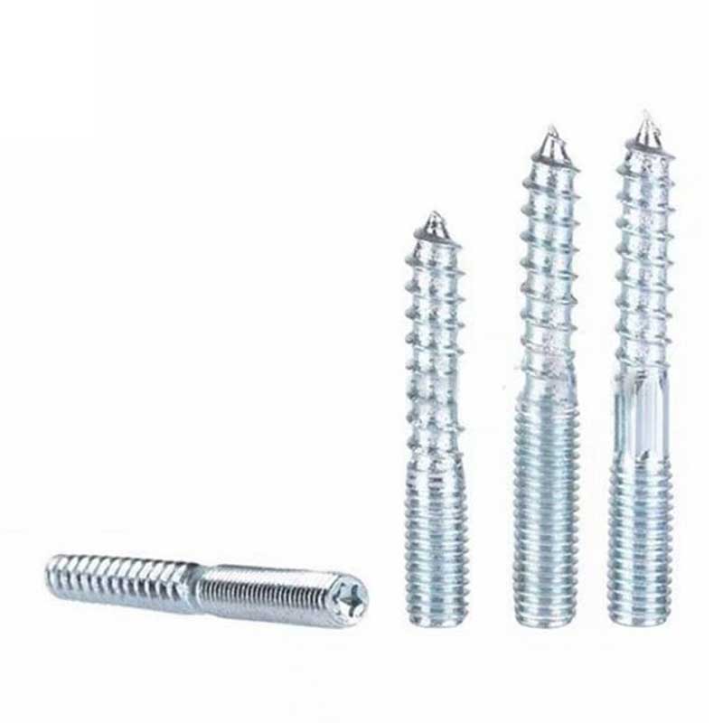 DIN Standard 304 Photovoltaic Hanger Wood Screws with Double-Head Pointed Design