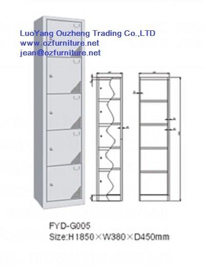 Single row 5 door,office cabinet steel locker FYD-G005,H1850XW380XD450mm,KD