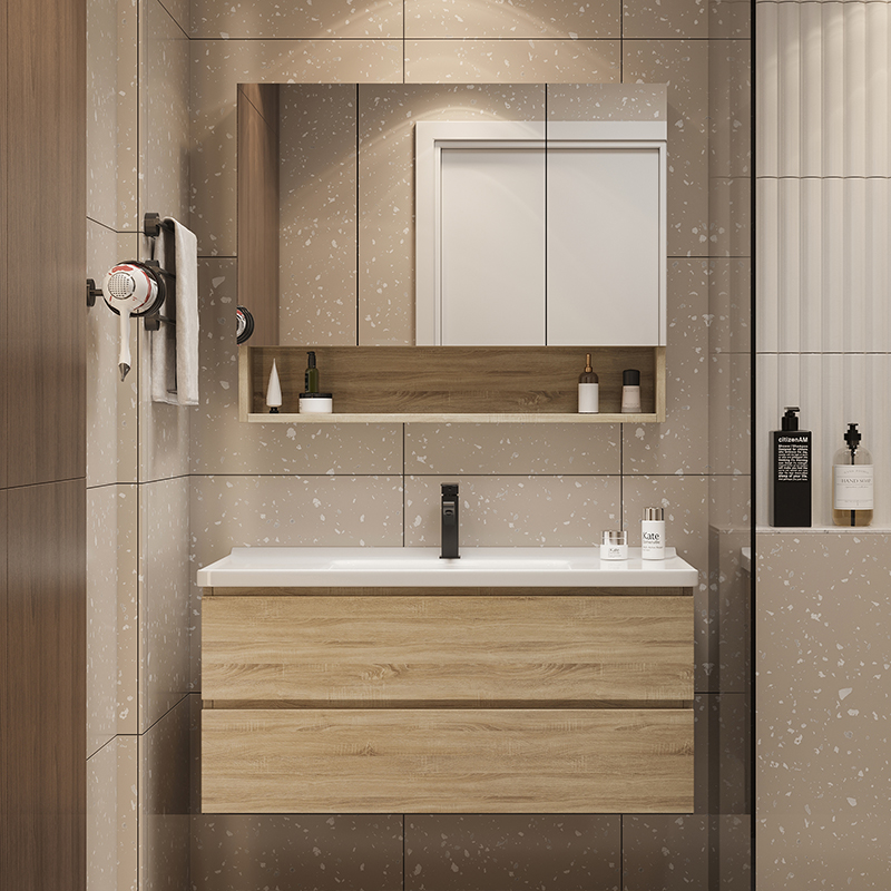 Modern Euro Style Waterproof Bathroom Vanity with PVC/Lacquer Finish and Modern Design