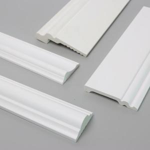  PVC PS Decorative Skirting Board White Flooring Wood Design Wall Baseboard 2.8m Manufactures