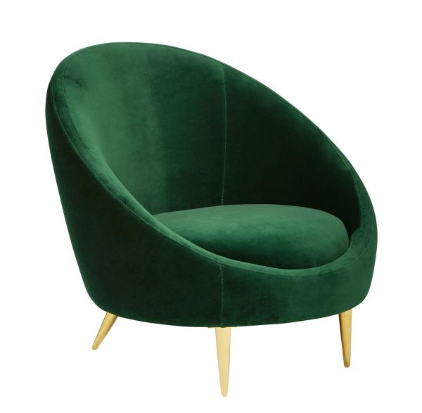 Hot sale round upholstery lounge chairs, popular velvet stainless steel design