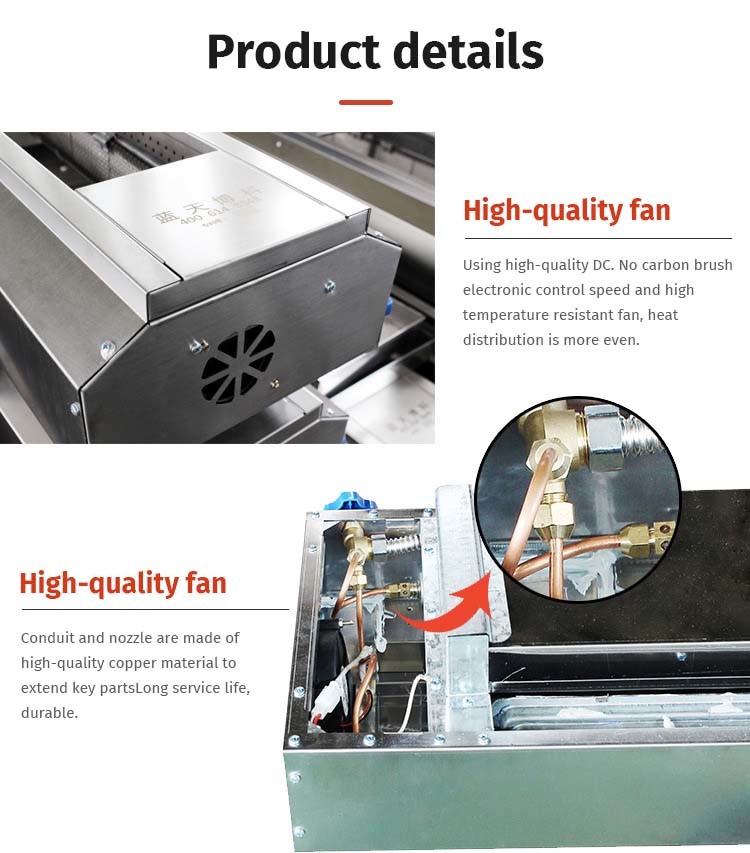 36V 12ah Grill Food Stainless Steel BBQ Vending Cart