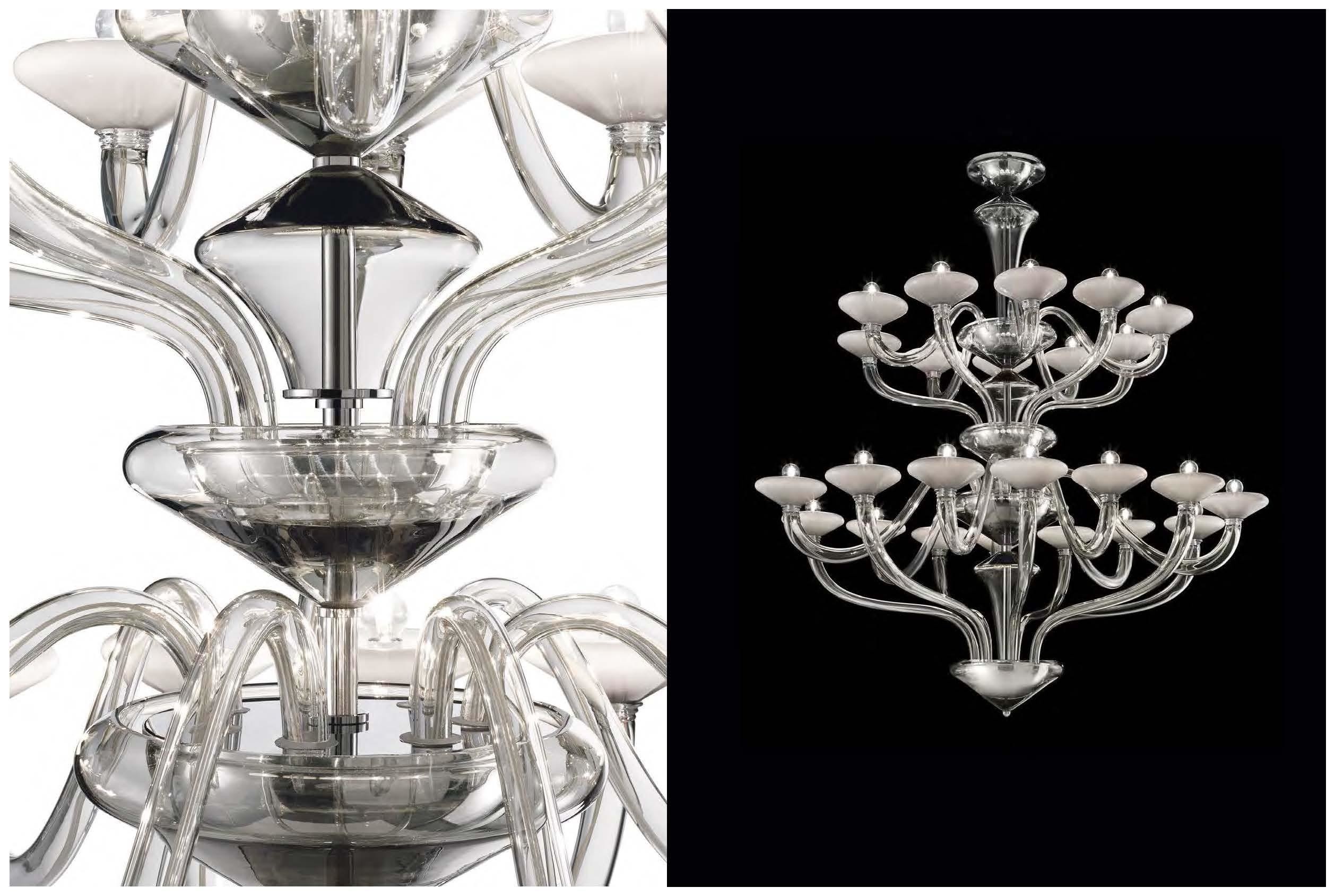 3000-6000K Custom Chandeliers With Clear Glass Shades Various Sizes Available