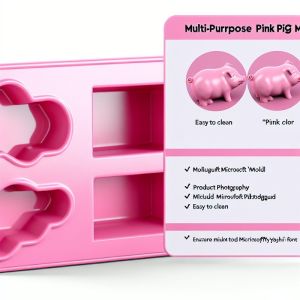 Easy To Clean Pink Pig Mould with 0.17 Cubic Volume for Multi-Purpose Use