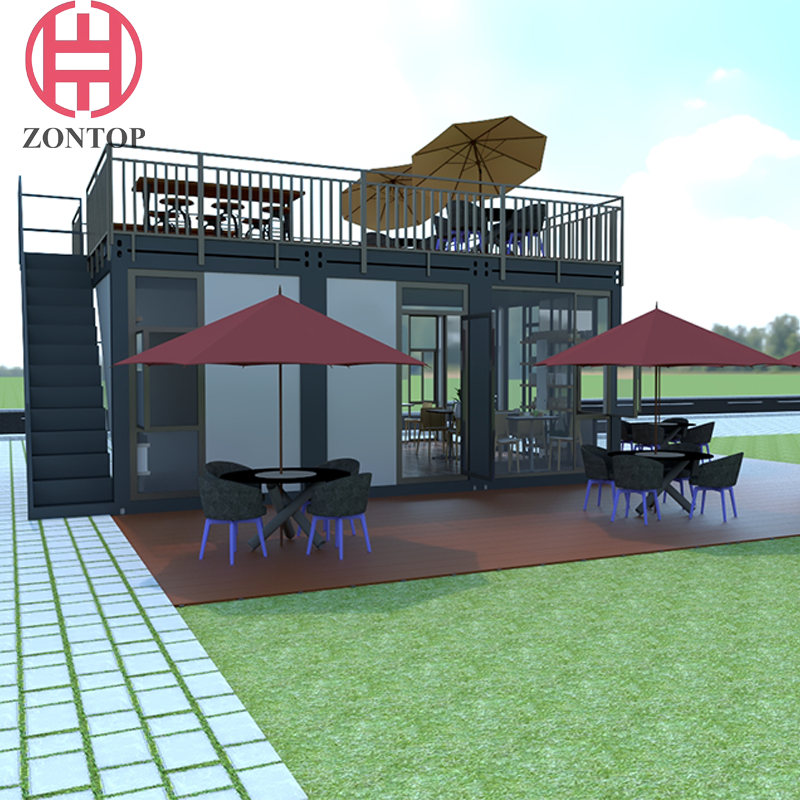Zontop Modern Living 40ft Luxury Flat Pack China Prefab Homes Bolt Prefabricated Expandable Container House