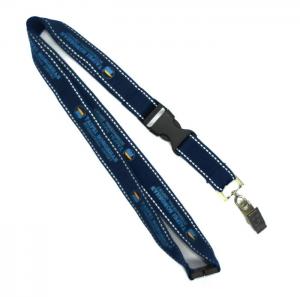 China Security ID Card Holder Reflective Lanyard With Silk Screen Printing Logo on sale