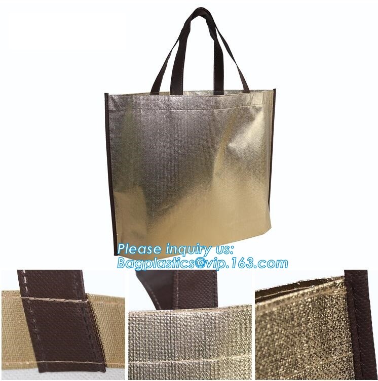 Wholesale factory custom fashion laminated non woven bag, Shopping printing fabric insulated foldable bag, custom pp non