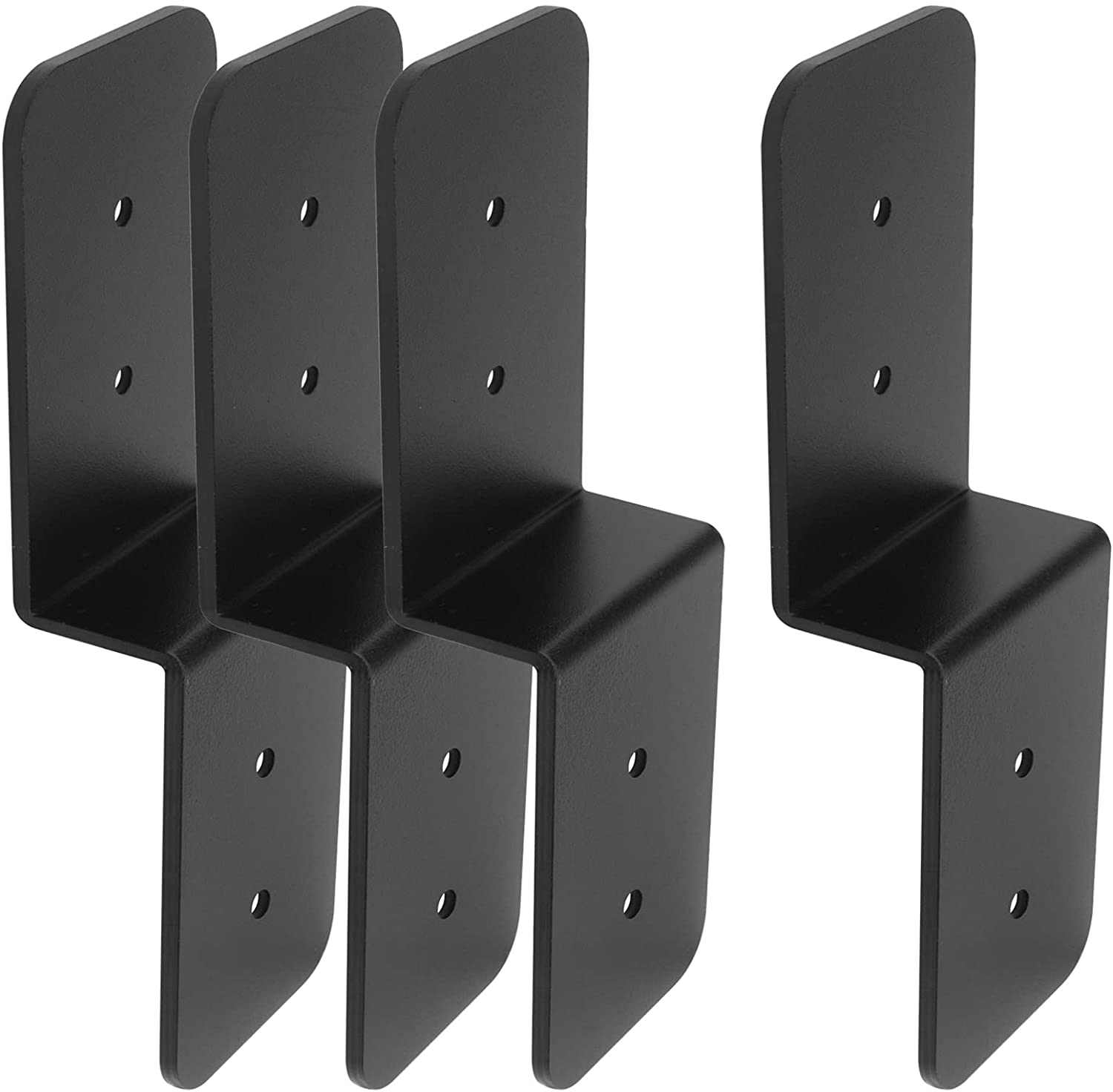 Wood Frame Mounting Connector Black Steel Z Bracket with Powder Coating