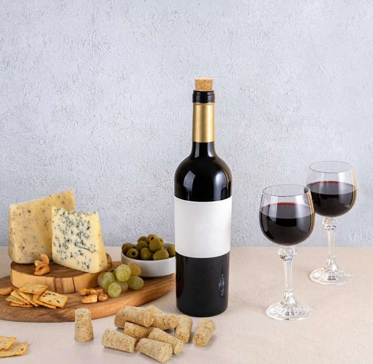 Acceptable Customer's Logo Natural Wine Cork for Conical Bottle Stopper Homemade Wine