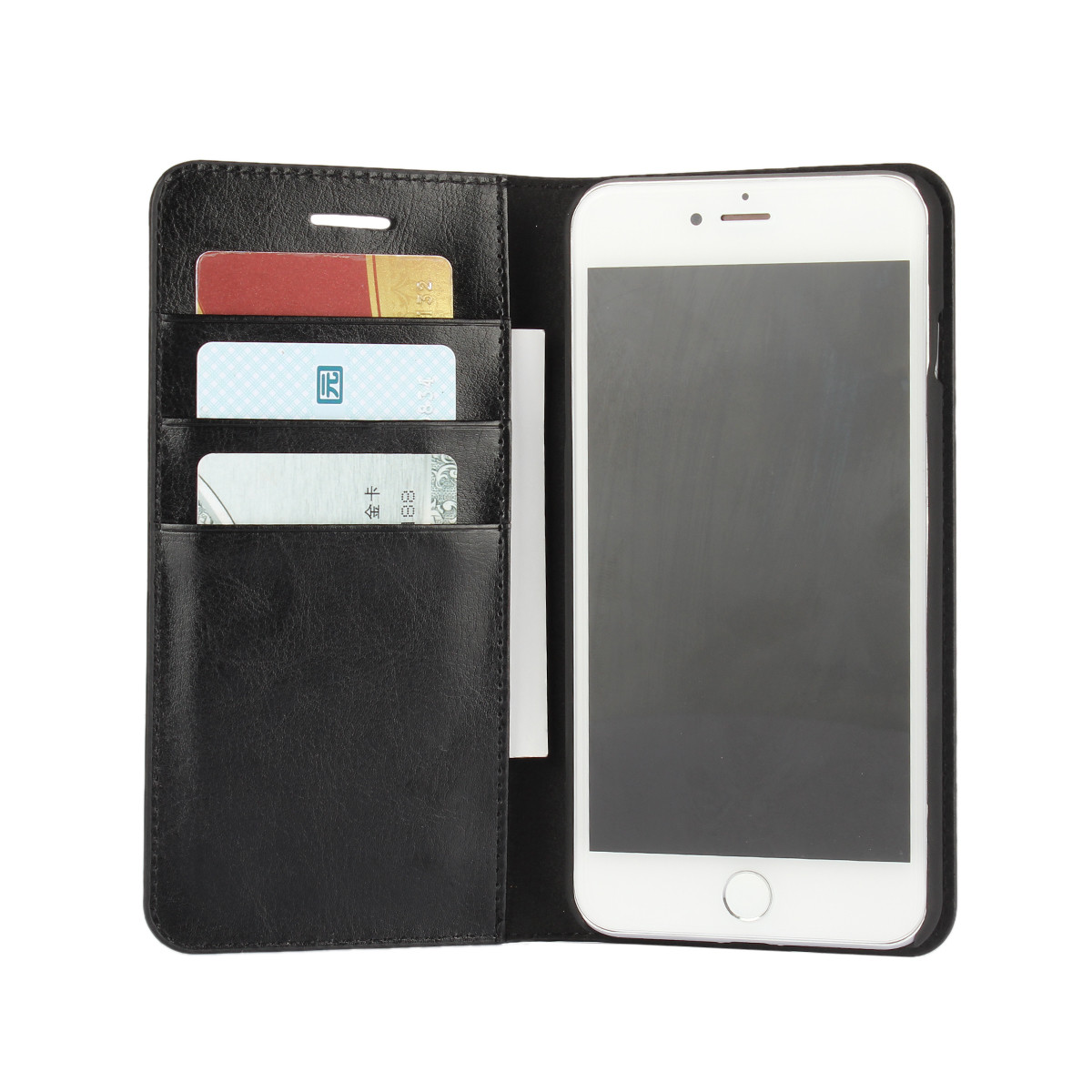  iPhone 8 Case, Genuine Leather Wallet Case Folio Flip Cover for iPhone 5/6/7/8/X/XS/XS MAX/XR Manufactures